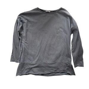 Zara Gray Long Sleeve Sweatshirt Top Sz S